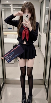 【莓莓】157cm 44kg C杯 19歲  制服小妖精 身材輕盈靈巧 腿長腰細奶翹 裙子一撩